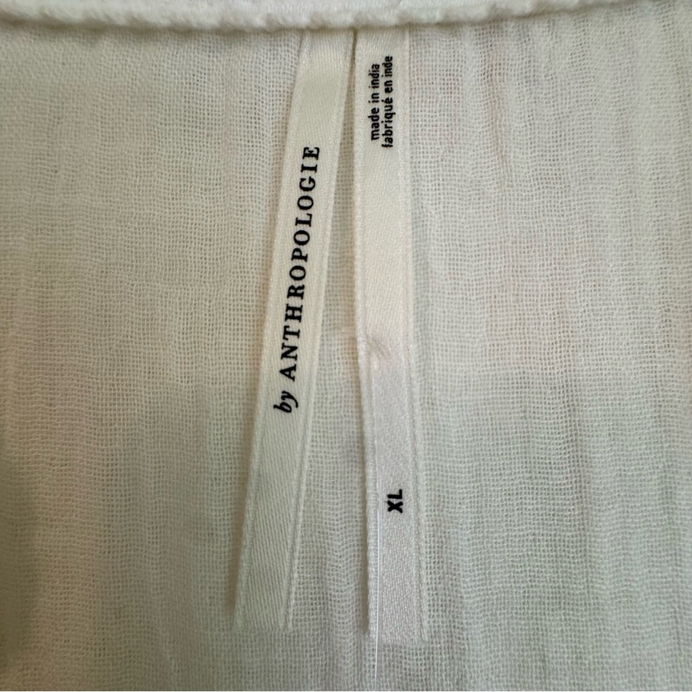 NWT ANTHROPOLOGIE The Kallie Flowy Tiered Maxi Gauzy Dress White Sz: XL - Picture 7 of 16
